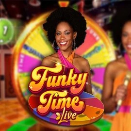 Funky Time by Evolution, showcased at gigaspinzscasino.com – game logo