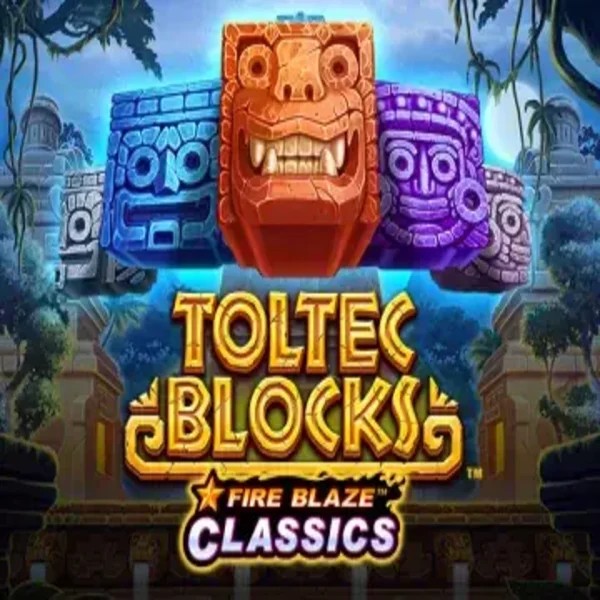 Fire Blaze: Toltec Blocks logo by Rarestone Gaming Gigaspinz Casino
